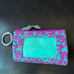 NWOT: Vera Bradley ID Case Holder in Turquoise Purple Floral